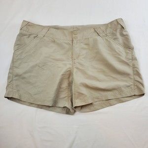 Columbia PFG Shorts Womens Size XL Beige 6 in inseam Fishing Casual Outdoors
